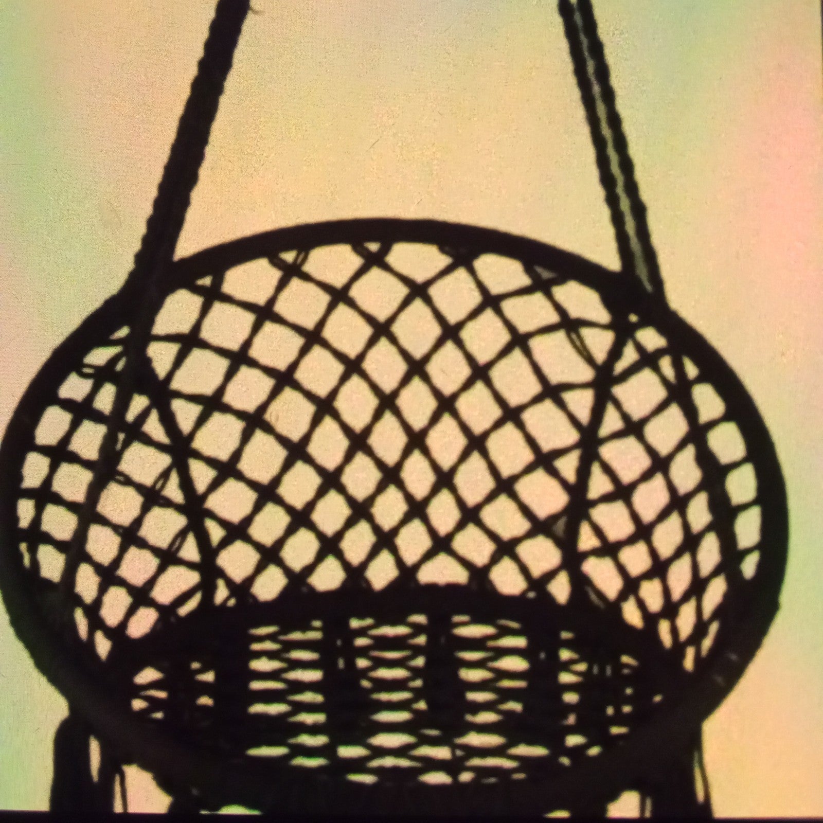 Equip Macrame Outdoor Hammock Chair, Cotton Blend Slate