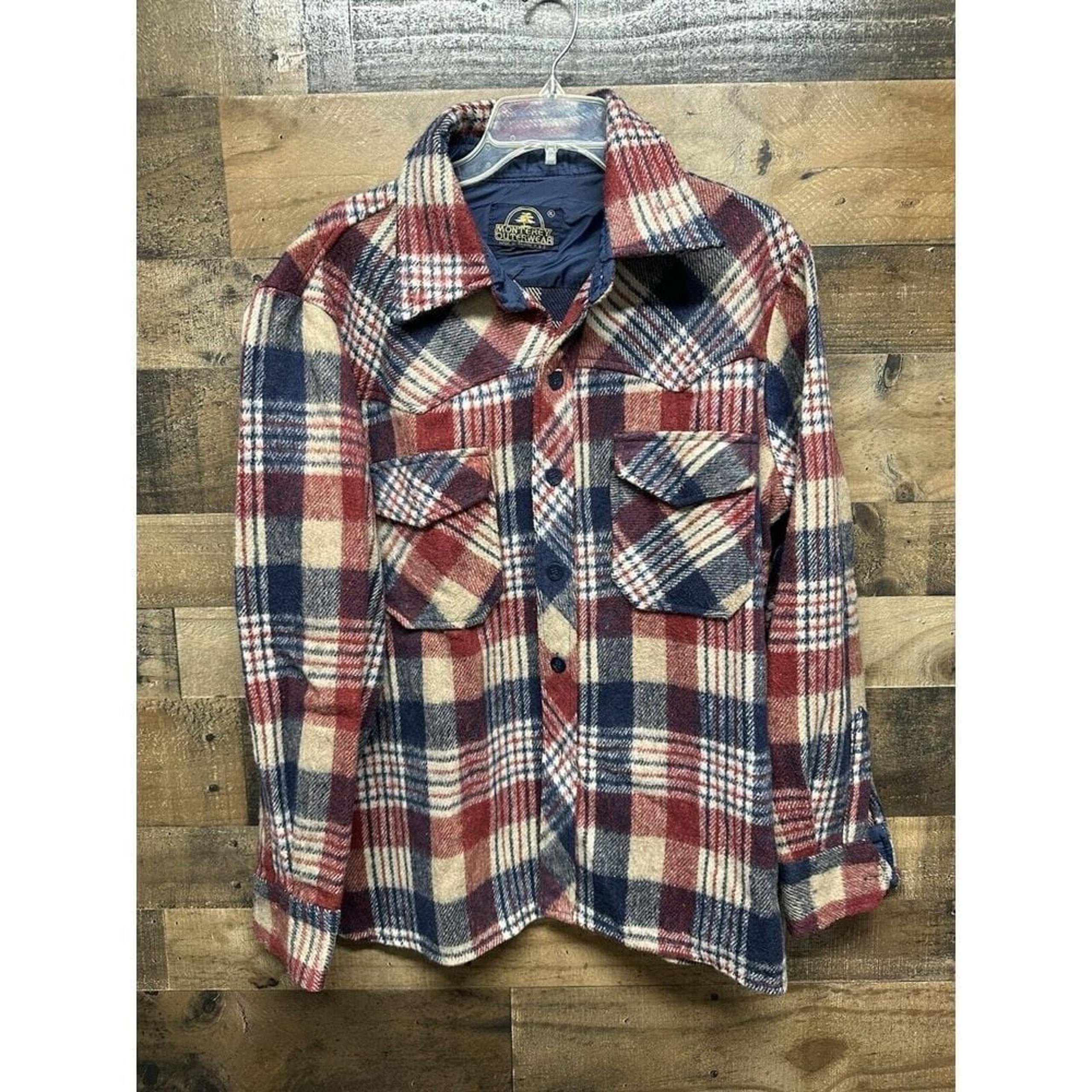 VTG Monterey Outerwear Men's Long Sleeve Flannel Button Up Size X-Large
