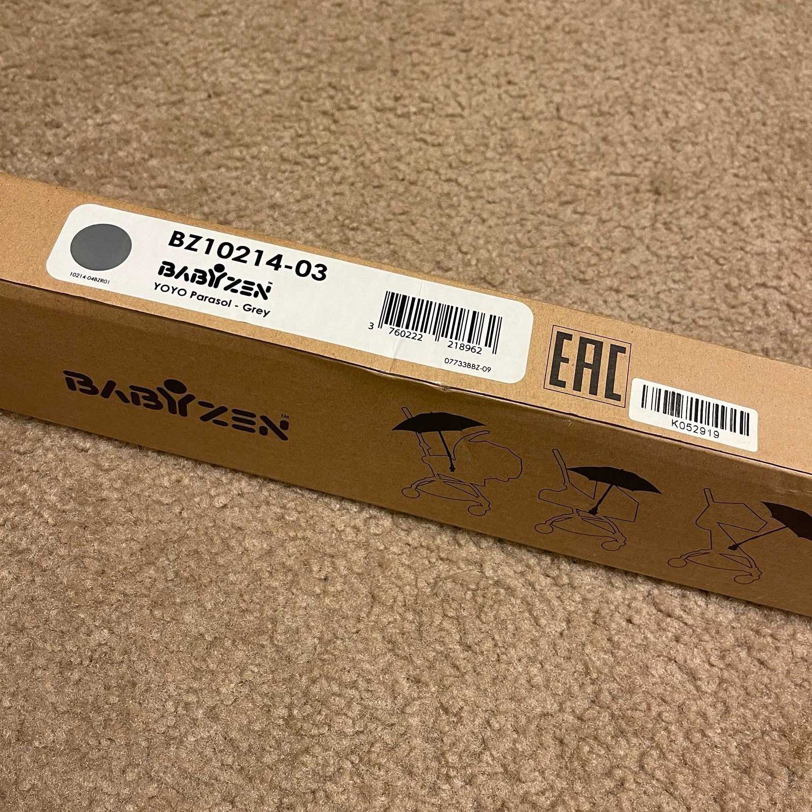 Baby zen yoyo parasol in grey