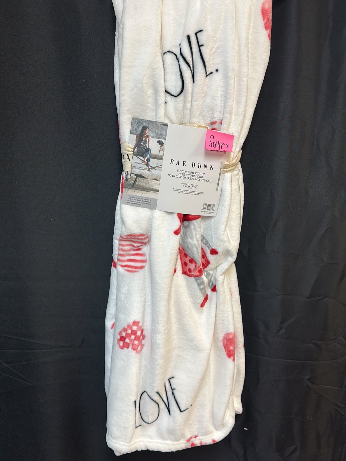 Rae Dunn Love Gnome Throw Blanket