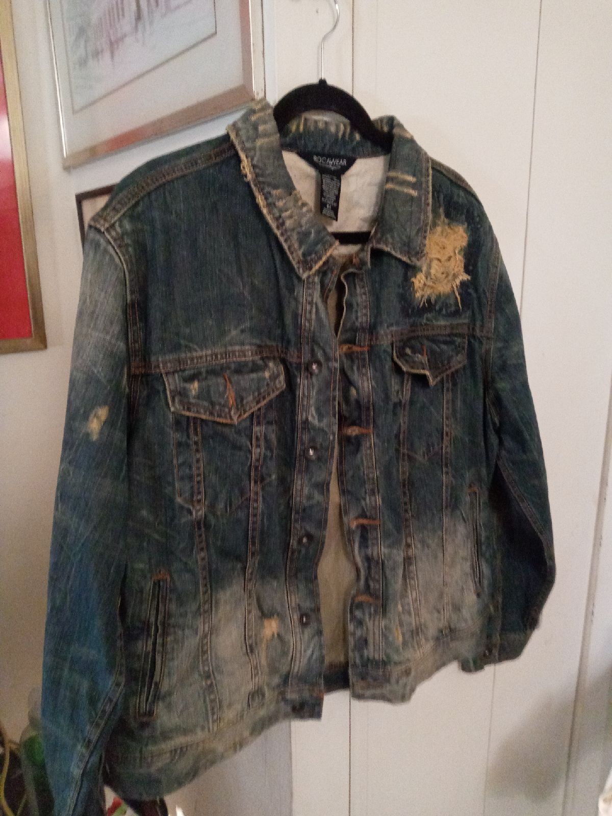 Jean Jacket mens distressed
