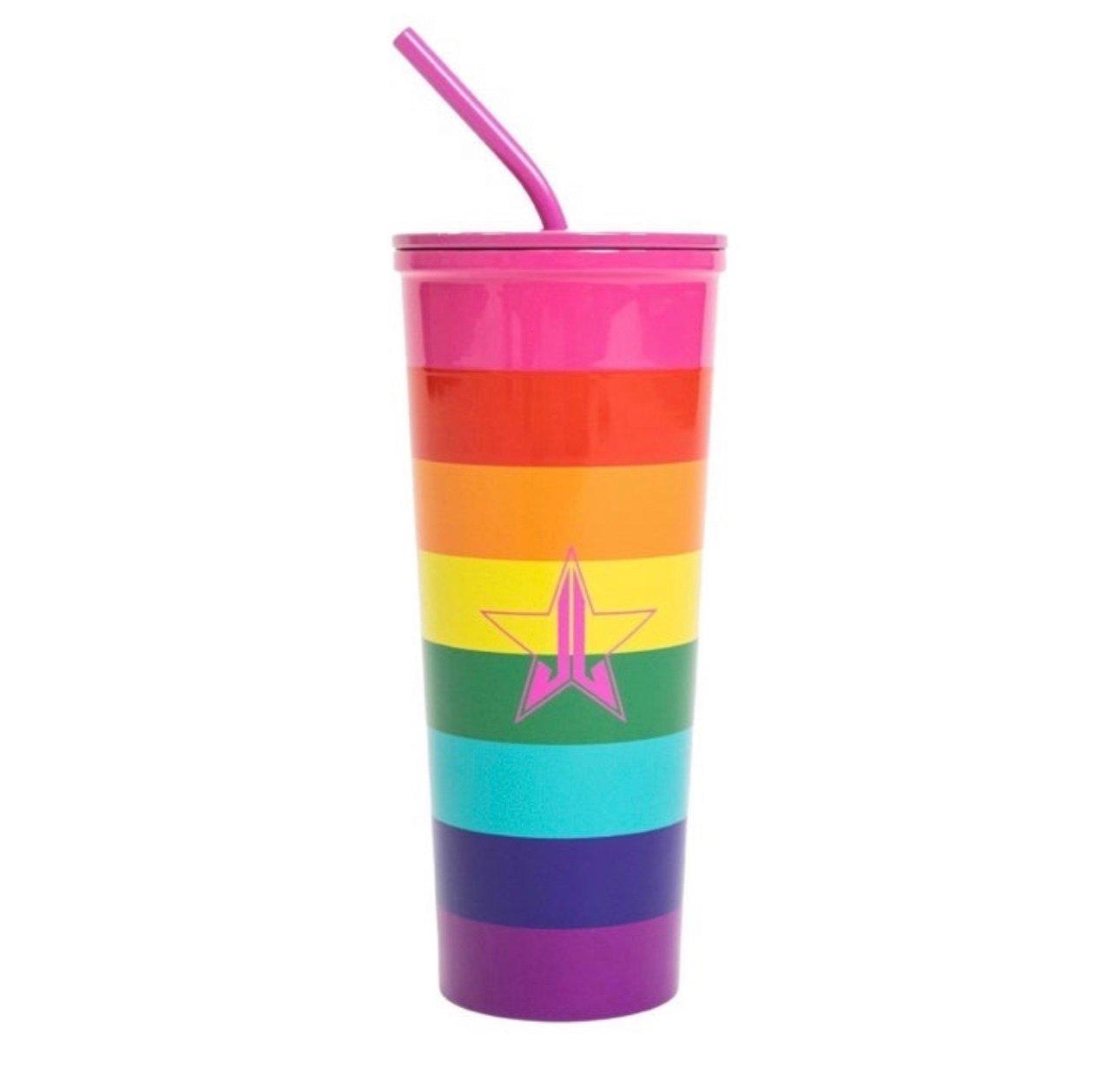 Jeffree Star Rainbow Metal Tumbler New