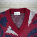 Vintage Victor Hein Sweater Maroon Red White V Neck 90s