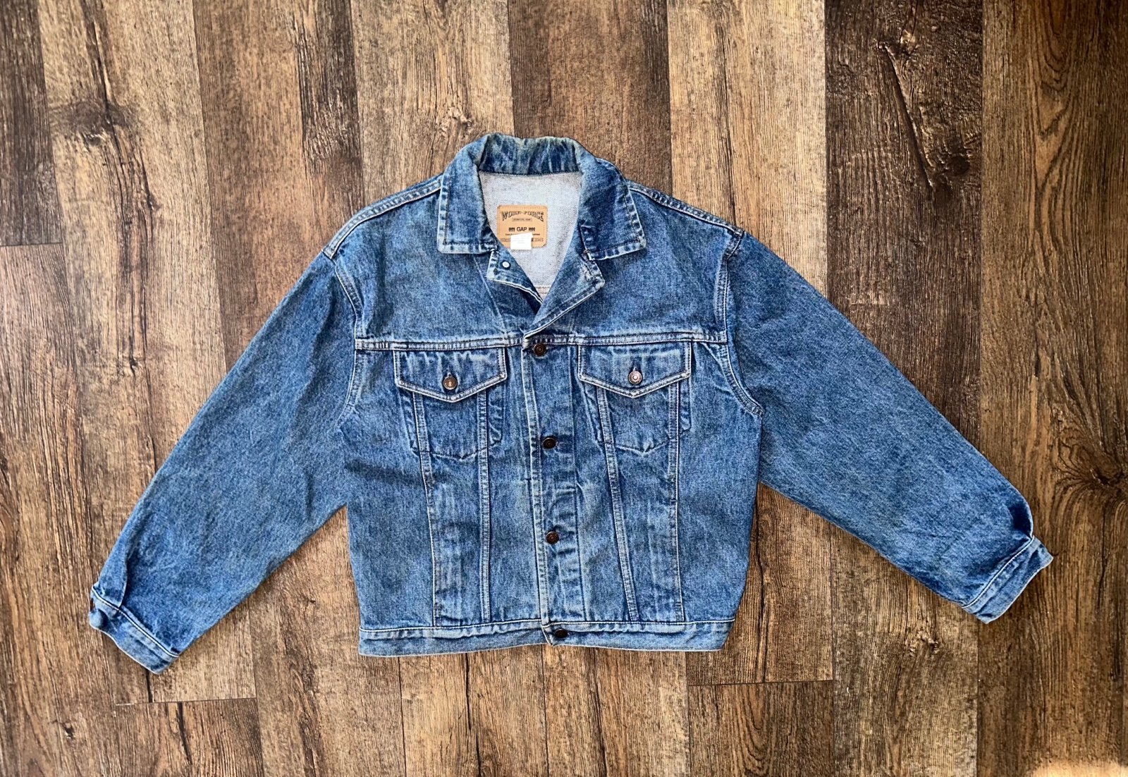 Vintage 90's GAP Work Force Boxy Short Cropepd Denim Jacket