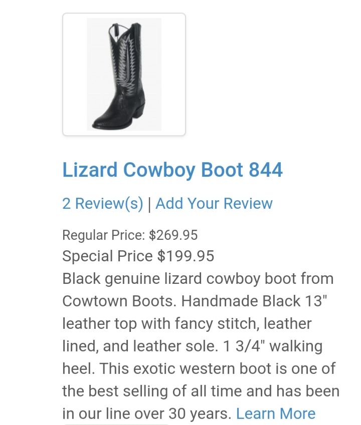 Lizard Cowboy Boots