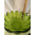 Blenko Glass 4 piece Olive Green Glass Salad Bowl Set Glass Petal bowls