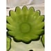 Blenko Glass 4 piece Olive Green Glass Salad Bowl Set Glass Petal bowls