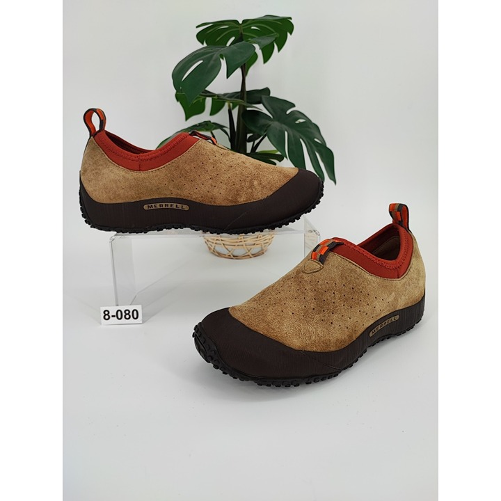 Merrell Women's Performance Footwear Brown Leather Slip On Shoes Size 8 US