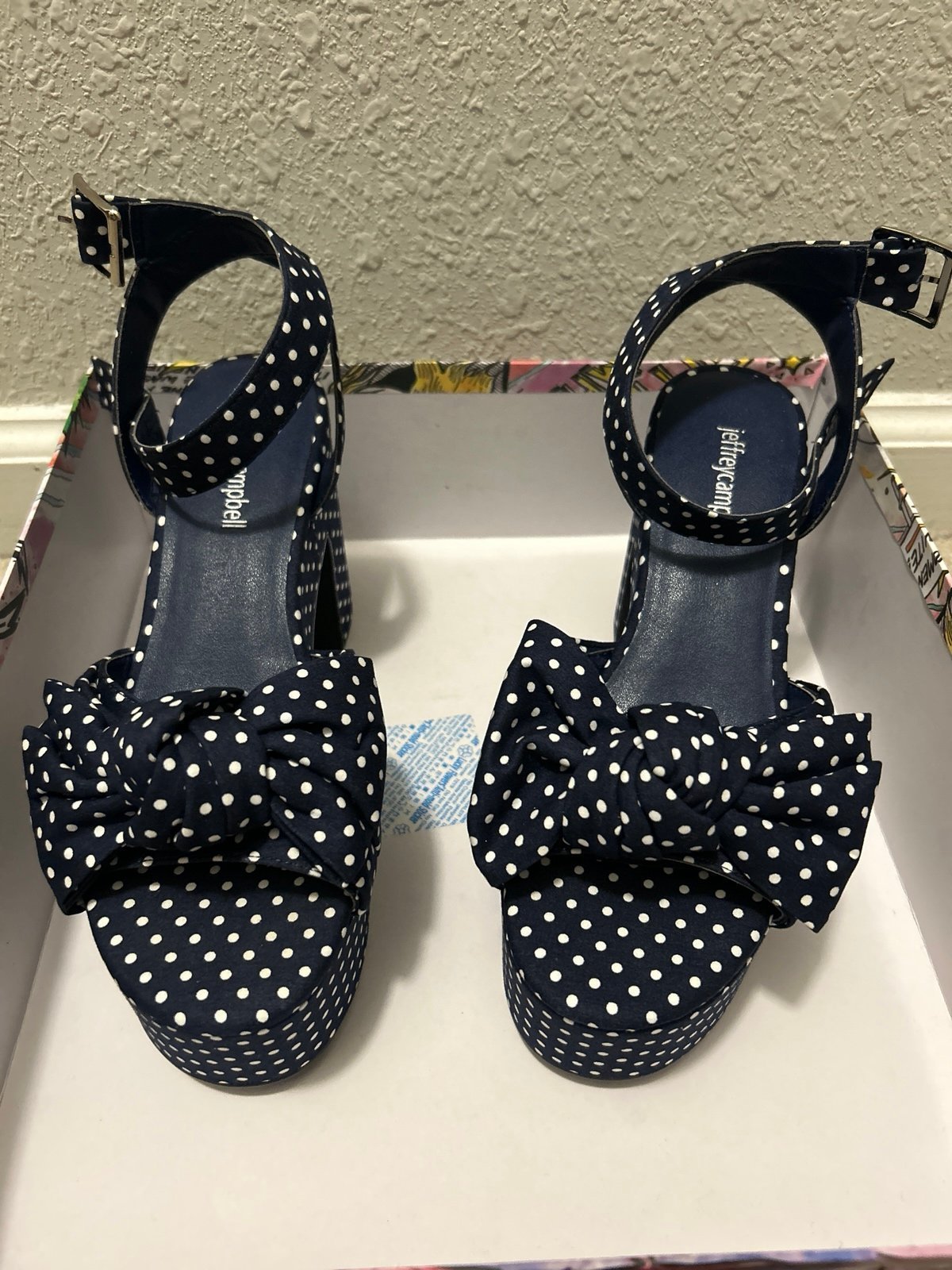 New Wmns Polka Dot Jeffrey Campbell Heels Sz 7.5M US