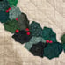 Handmade Christmas Wall Hanging Wreath Holly Leaves Beads Buttons 42 1/2/“ Sq.