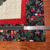 Handmade Christmas Wall Hanging Wreath Holly Leaves Beads Buttons 42 1/2/“ Sq.