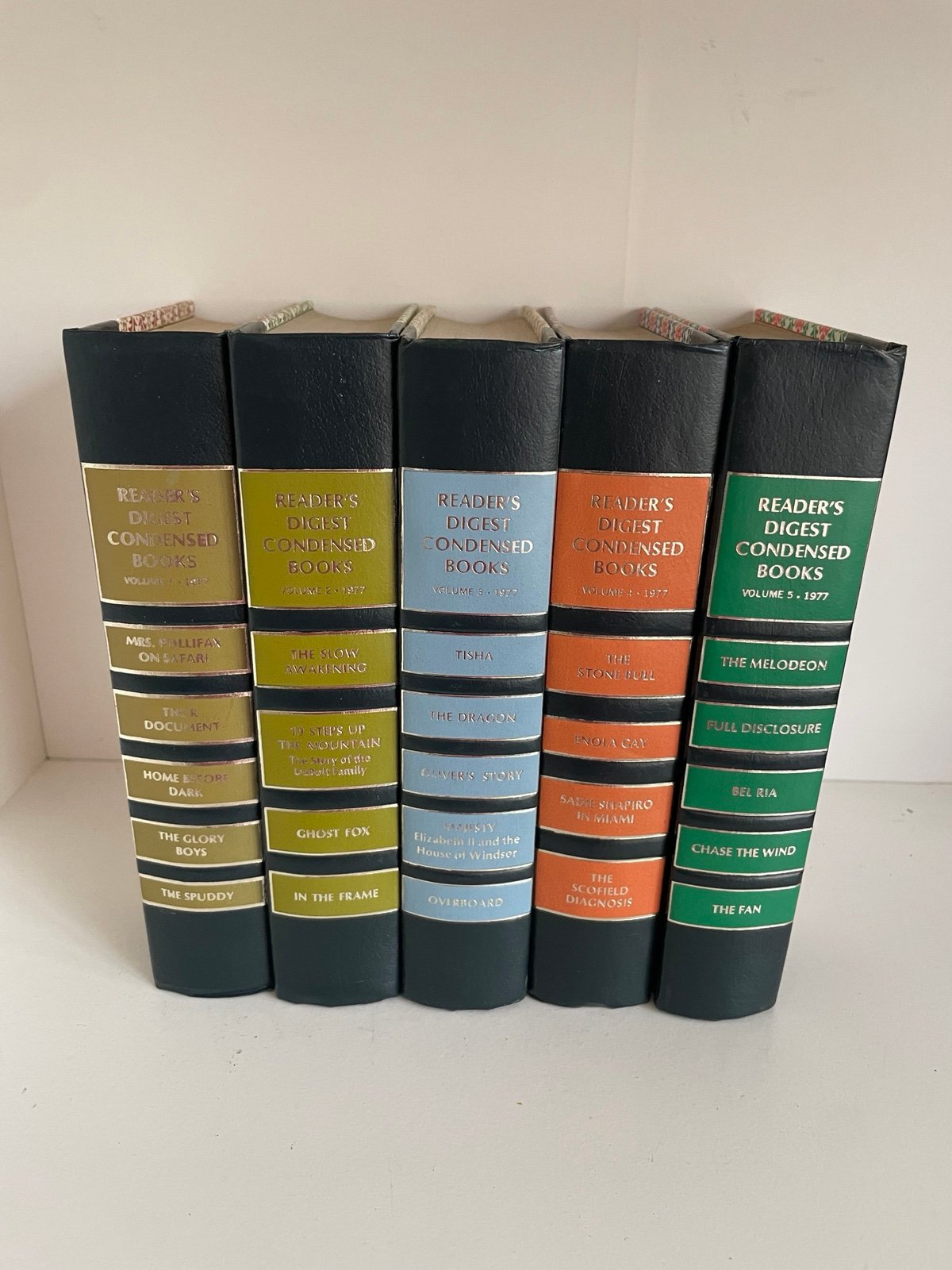 Lot of 5 Reader's Digest Condensed Books 1977 Vol 1-5