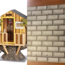 Kit's Tree house small roof part American Girl doll left facing