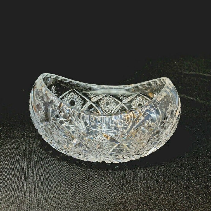 Vintage Crystal Cut Glass Candy Serving