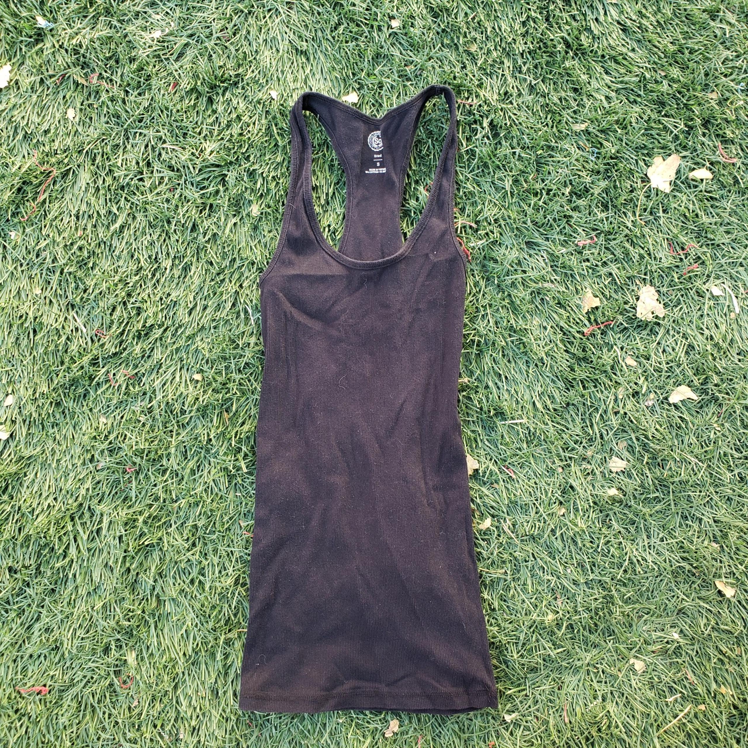 SO brand fitted Racerback Ribbed Tank (S)