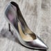 Schutz Metallic Leather Arlette Stiletto Heels Womens Size 8 High Heel Pumps