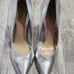 Schutz Metallic Leather Arlette Stiletto Heels Womens Size 8 High Heel Pumps