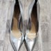 Schutz Metallic Leather Arlette Stiletto Heels Womens Size 8 High Heel Pumps