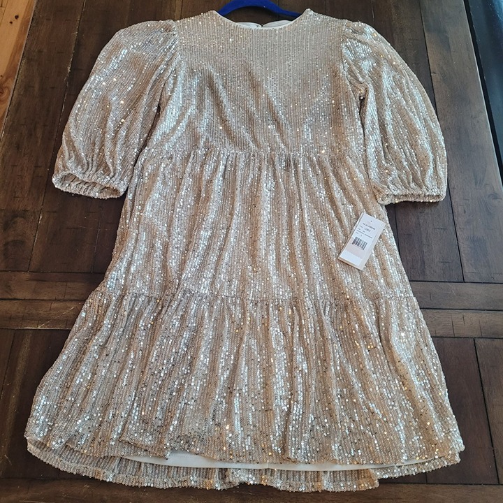 Gold Sequin Dress Size 6 By Julia Jordan