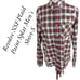 Revolve NSF Men S Paint Splat Raw Hem Red/White Plaid Button Up Shirt MSRP 350