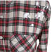 Revolve NSF Men S Paint Splat Raw Hem Red/White Plaid Button Up Shirt MSRP 350