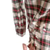 Revolve NSF Men S Paint Splat Raw Hem Red/White Plaid Button Up Shirt MSRP 350