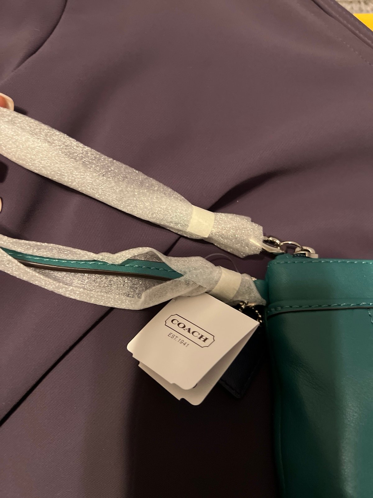 Teal coach wristlet new arrivals