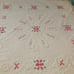 Vintage Chenille Floral Bedspread Fringe Cream Pink King Size 104 x 109 w fringe