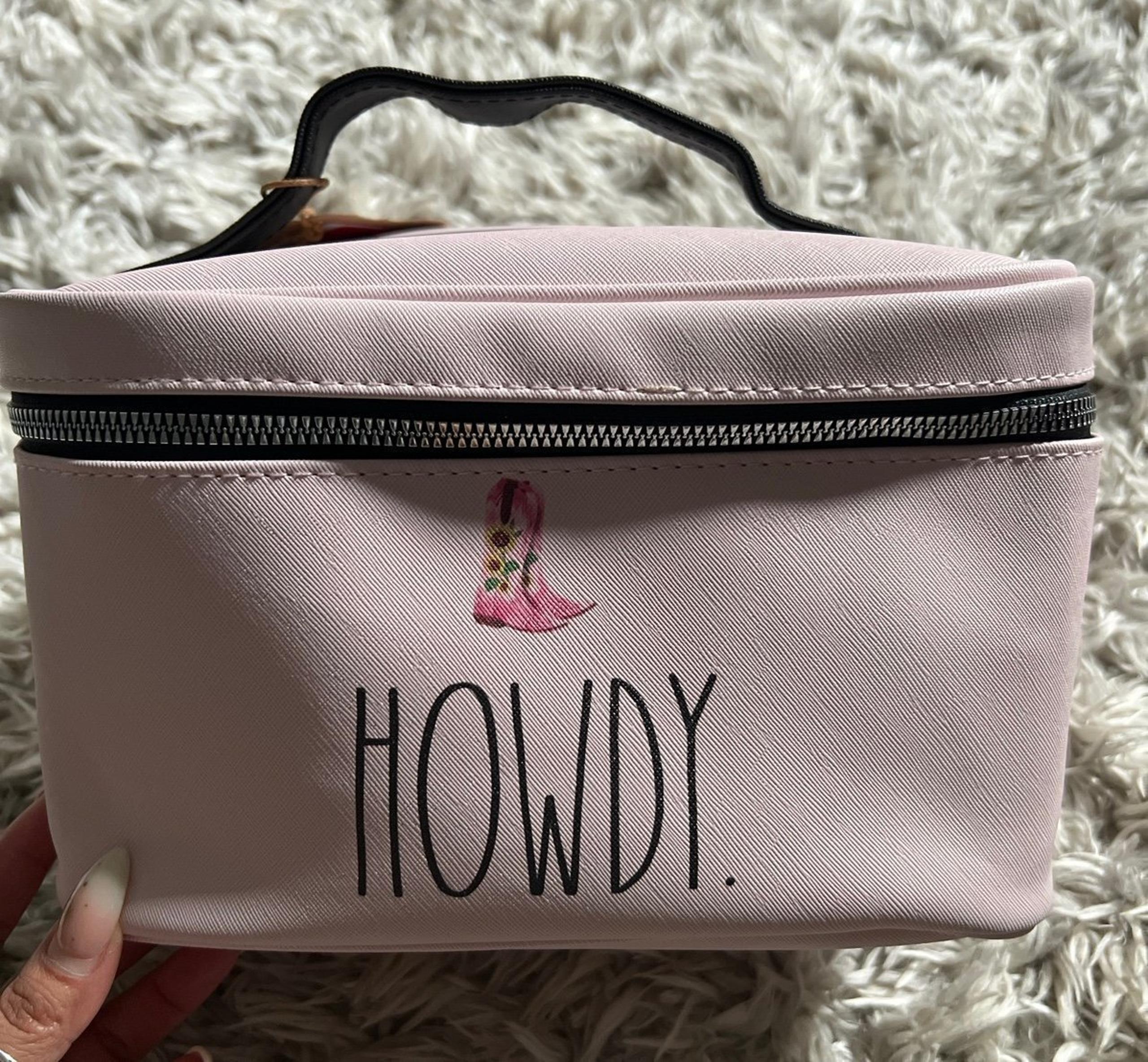 New! Rae Dunn HOWDY cosmetic bag