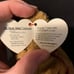Rare Curly Ty beanie baby with tag errors