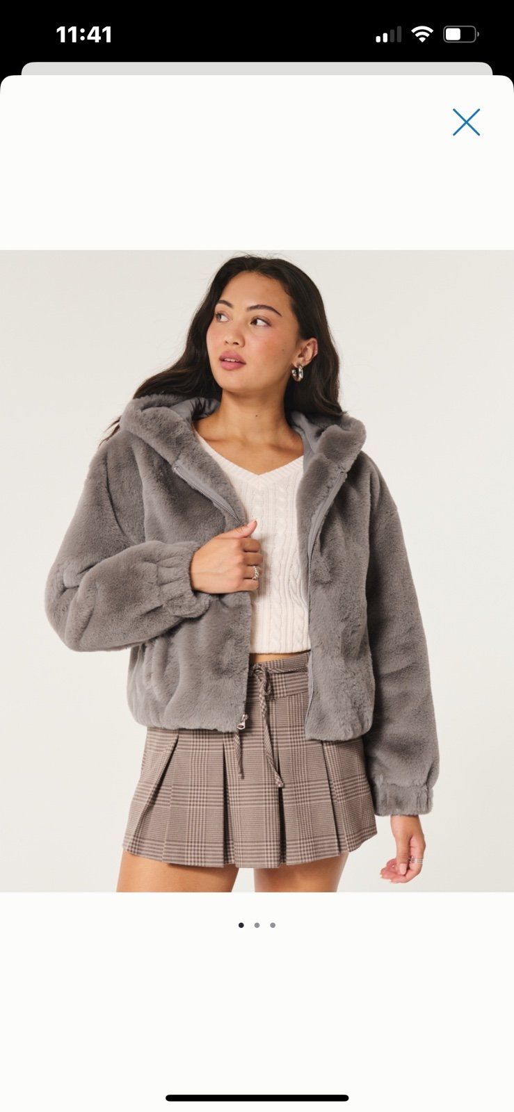 hollister fluffy jacket