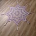 Krochet Blanket star pattern, soft pink, purple and white yarn