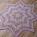 Krochet Blanket star pattern, soft pink, purple and white yarn