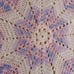Krochet Blanket star pattern, soft pink, purple and white yarn