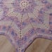 Krochet Blanket star pattern, soft pink, purple and white yarn