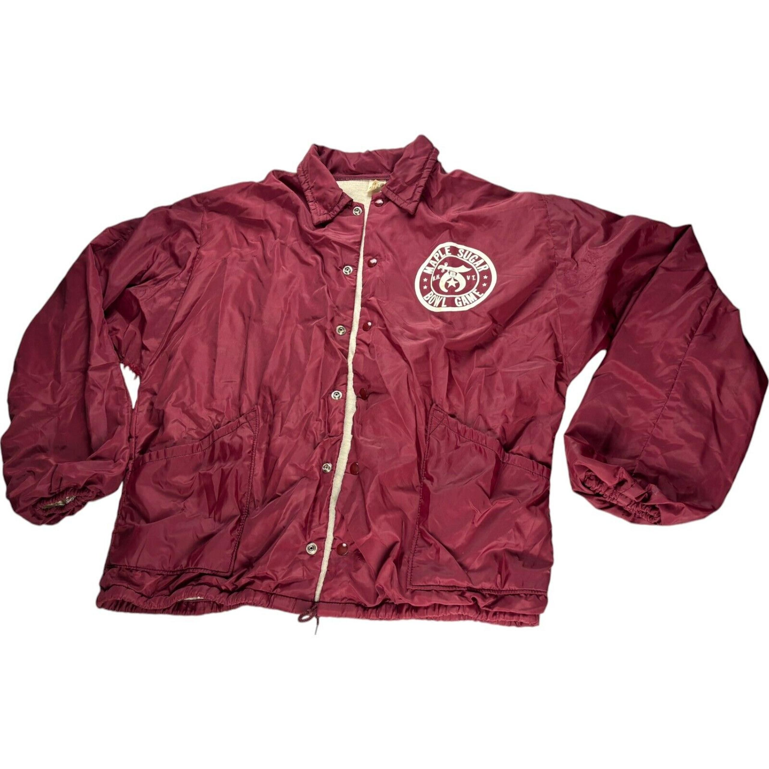 Russell Athletic Maple Sugar Bowl Game Mens Jacket Maroon XL Nylon Full Zip