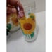 Golden Harvest Sunflower Sun Tea Jug with Spicket Flower 1 Gallon and Two Glass