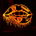 Raiders etched lighted lips mirror