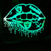 Raiders etched lighted lips mirror