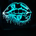 Raiders etched lighted lips mirror