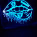 Raiders etched lighted lips mirror