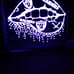 Raiders etched lighted lips mirror