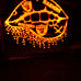 Raiders etched lighted lips mirror