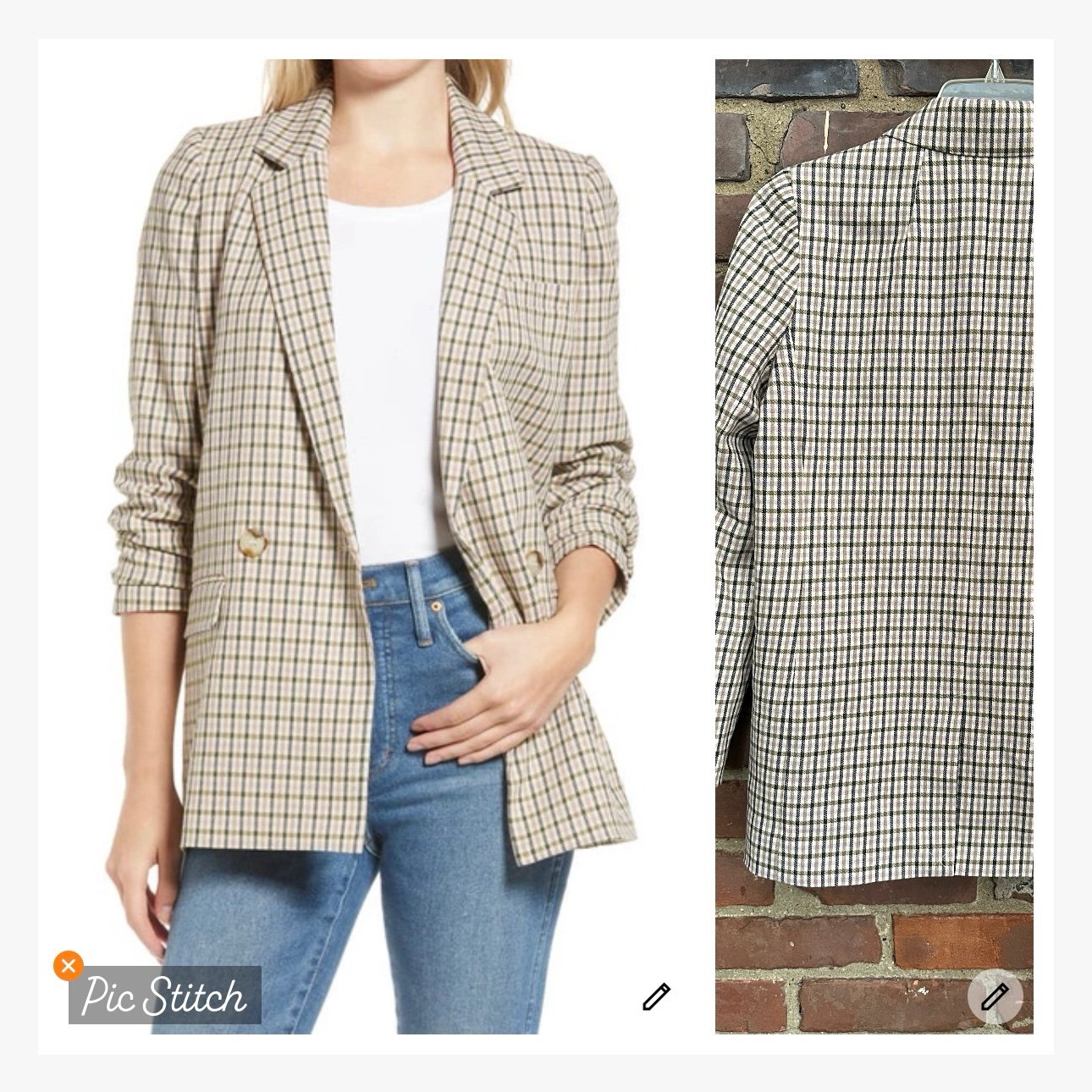 Madewell Dorset Blazer in Albermarle Plaid Sz Small -36 Chest / 28.5” Long