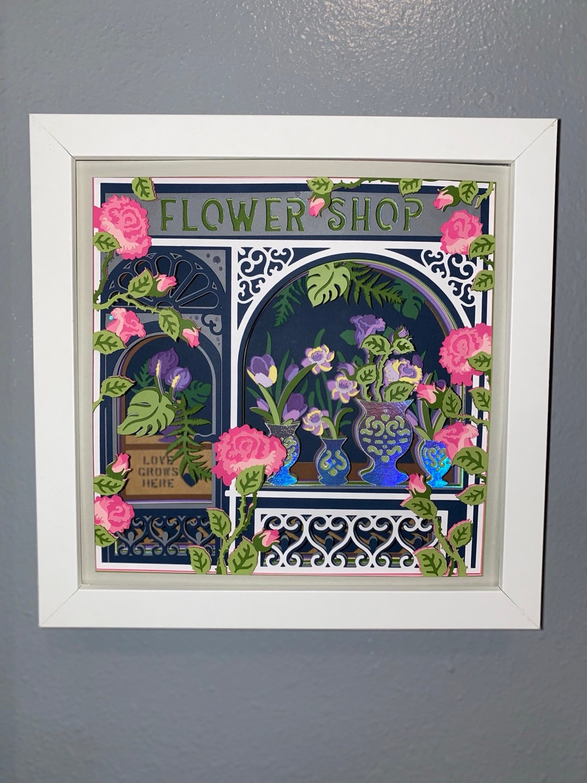 3D Flower Shop Shadowbox