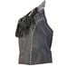 USA Bikers Dream Apparel Studded Fringe Halter Tie Top Black Leather Womens L