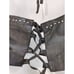 USA Bikers Dream Apparel Studded Fringe Halter Tie Top Black Leather Womens L