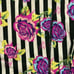 Betsey Johnson Active Cropped Leggings floral Stripes M