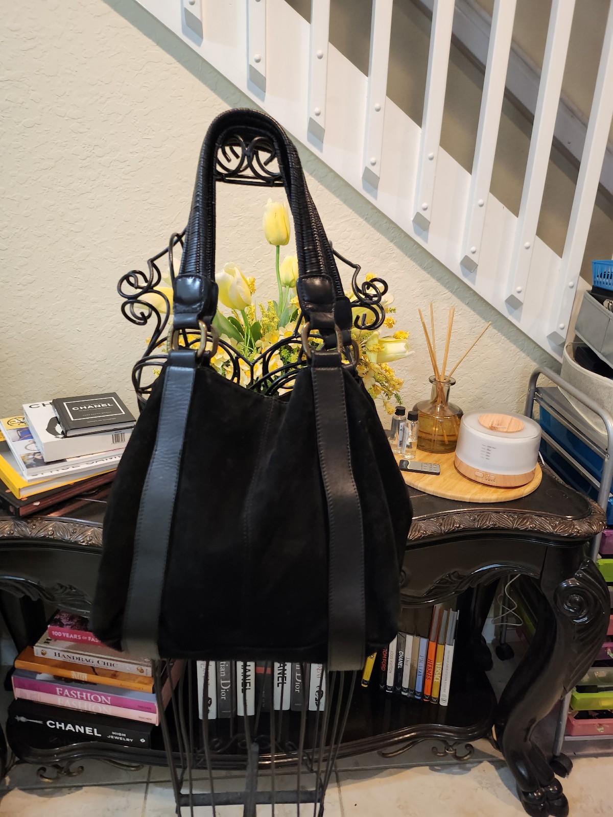 Frotelli Rossetti suede leather shoulder bag
