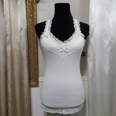 ♡ Y2k ♡ Abercrombie White Lace Cami Satin Bows ♡ New With Tags ♡